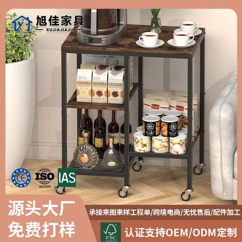 定制多层厨房置物架可移动小餐车调料餐具储物台厨具收纳架子立式