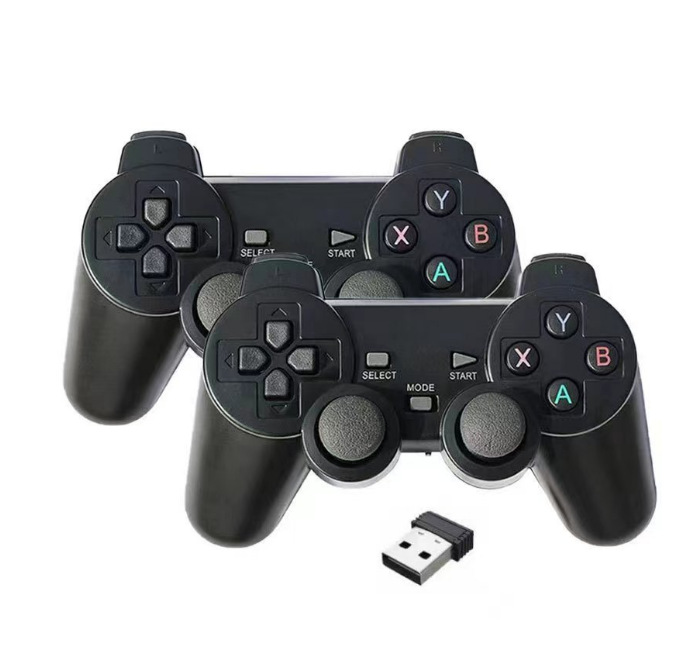 2.4g control de juegos inalámbricos Android TV TVBOX TV Box PC decodificador un arrastrar dos control de juegos