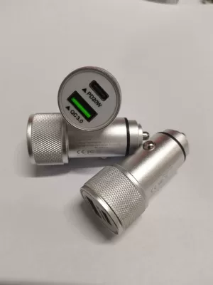 Mobil şarj cihazları Dual Pd Car Charger Fast - pd20w-qc30-38w-silver-opp-bag