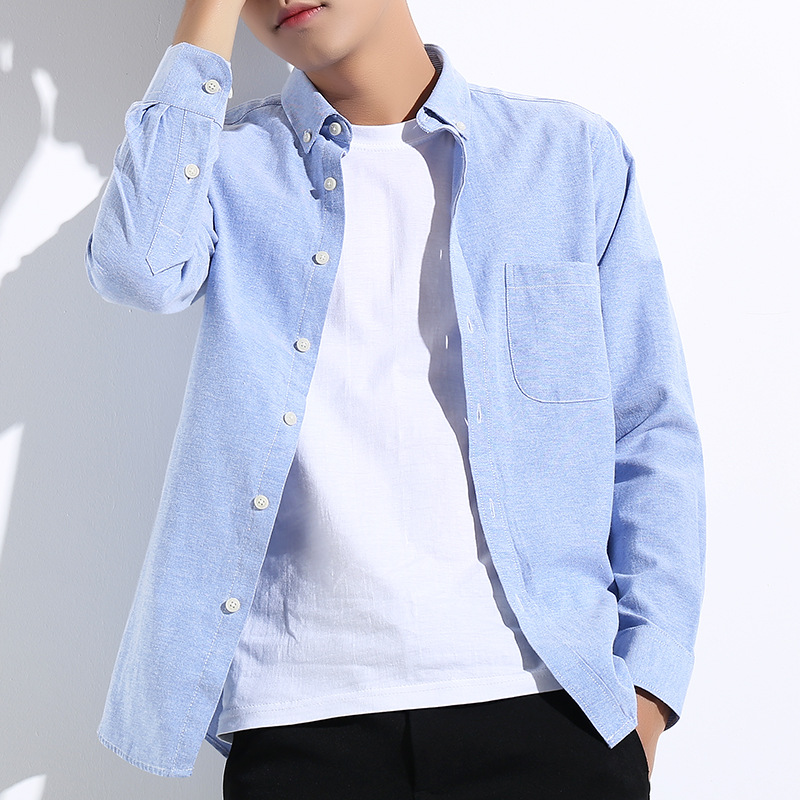 Korean version trendy handsome small lapel jacket lining clothes washed in spring autumn, Oxford spinning long sleeved_voghion.com