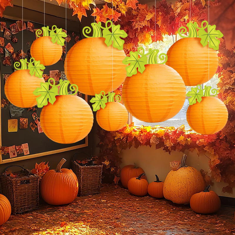 カボチャランタンハロウィン感謝祭パーティーデコレーションぶら下げ提灯秋のテーマホームデコレーション用品|undefined