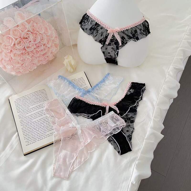 【 50-70kg 】R89 # Absolutely stunning! Sweetheart series, sexy T-back panties, sexy lace high-cut women's underwear