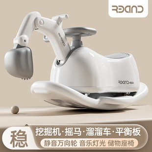Factory Direct Sales Twist Car Multi-Functional Peanut Car Kidsren's Twist Car 1-3 Years Old Baby Rocking Horse Excavator Scooter