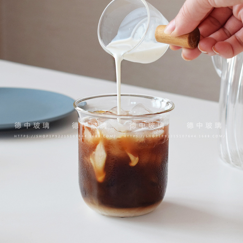 Simple Cute Chubby Expansion Cup Thickened High Borosilicate Glass Heat-resistant Water Cup Ins Milk Latte Coffee Cup