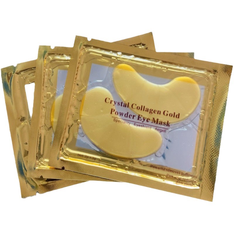 Versión en inglés transfronteriza máscara de cristal comercio electrónico comercio exterior venta directa al por mayor 24k colágeno mariposa máscara de ojo de oro pegatinas