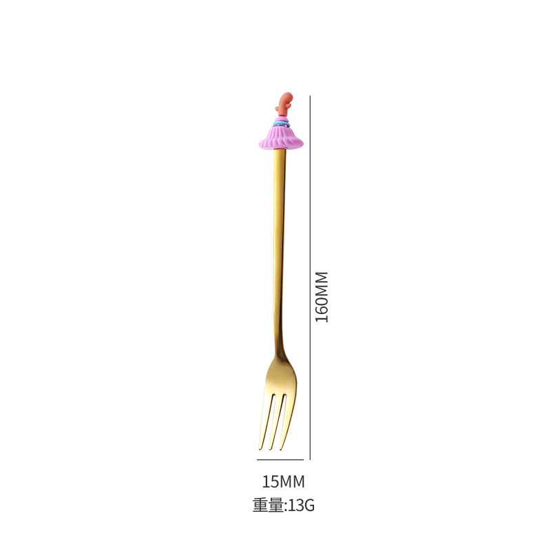 316不锈钢勺子叉子餐具套装创意万圣节叉勺套装蛋糕甜品勺水果叉|undefined
