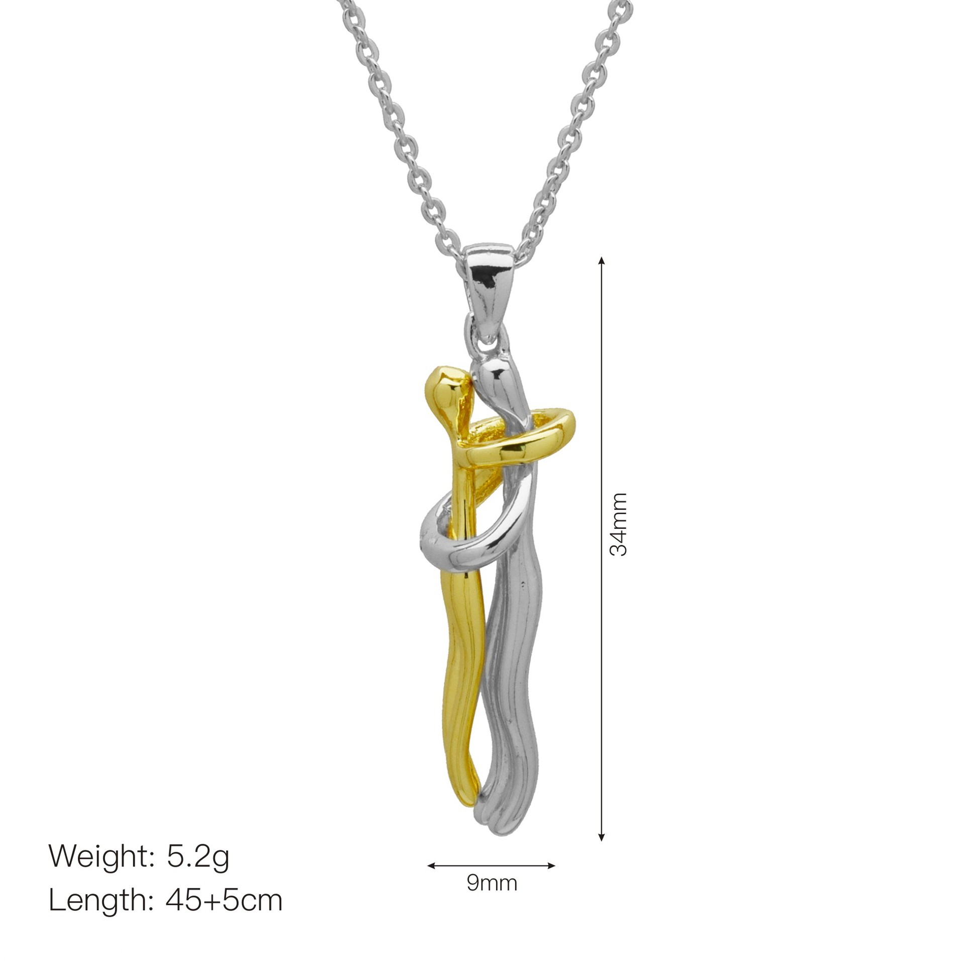 All Seasons Season Unisex Gender Mixed Metal, Plating Design Wholesale Jewelry IG Style Human Copper Mixed Metal Plating Pendant Necklace Cable Chain