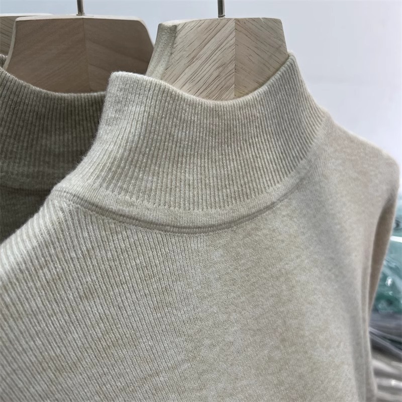 210g Weight Long Sleeve Sleeve Length Pullovers Placket Type Polyester Fabric Type Regular Top Length Sweater Tops Type Daily Occasion High Neck Neckline Slim Fit Type Stripe Pattern Winter, Autumn Season Women's Gender Elegant Style Wholesale Women's Elegant Stripe Long Sleeve Sweaters & Cardigans 11