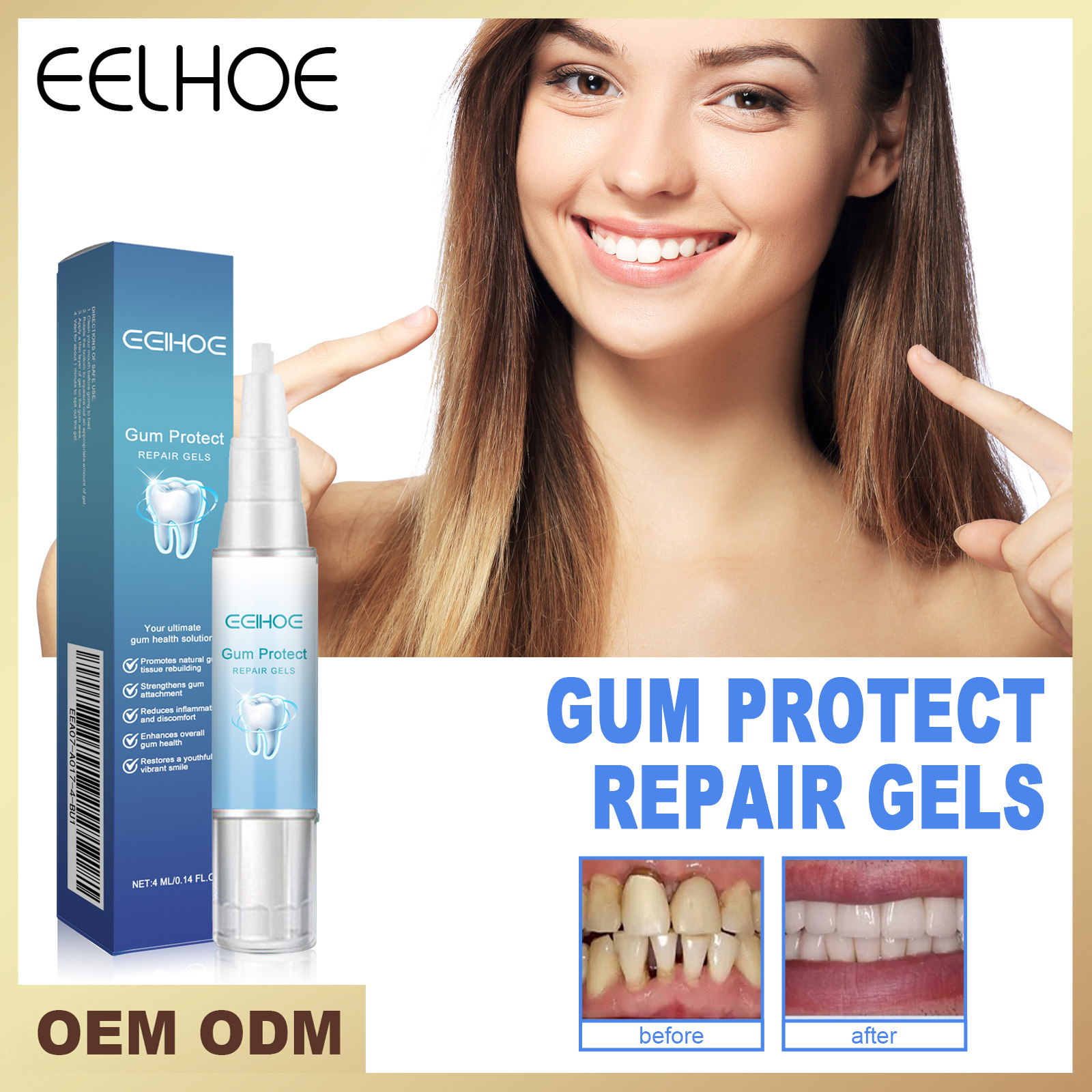 Eelhoe Teeth Care Gel Gentle Care Cleans Yellow Teeth Stains Tartar Stains Fresh Care Gel