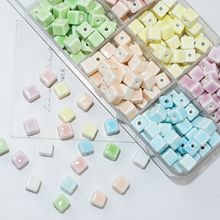 景德镇陶瓷大正方散珠手链耳环串珠手工DIY手机链服饰鞋帽辅料