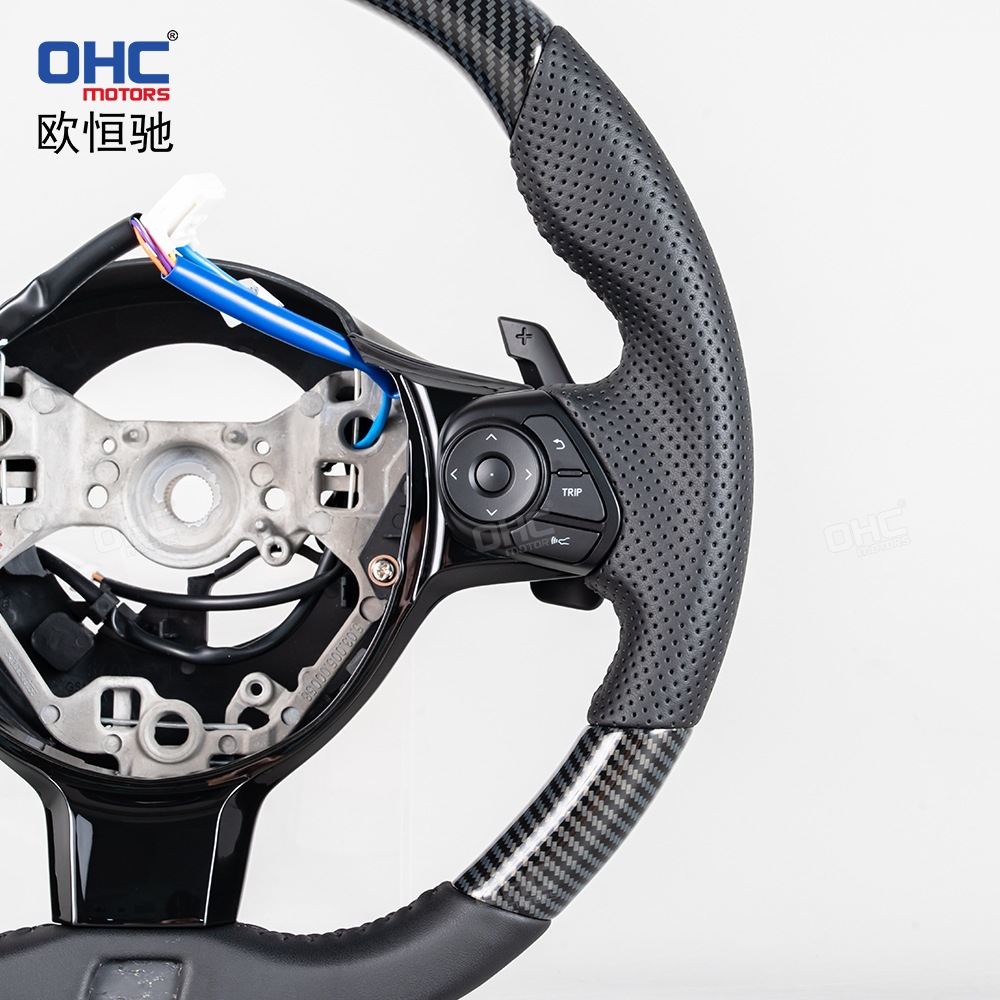 Suitable for 18-23 Toyota 86 Subaru modified and upgraded carbon fiber pattern steering wheel assembly