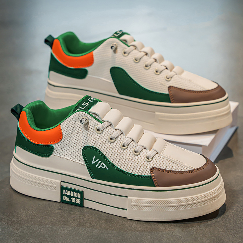 Zapatos de hombre 2025 nueva primavera transpirable zapatos casuales de zapatos planos para hombres para trabajar un zapato de deporte de moda