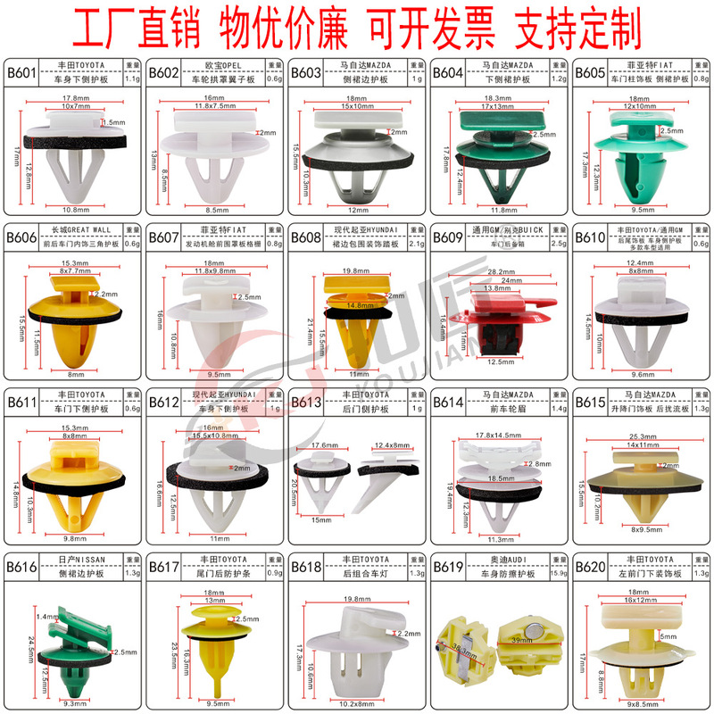 Car body side skirt baffle guard plate bumper door lower side guard plate door trim lining door panel buckle