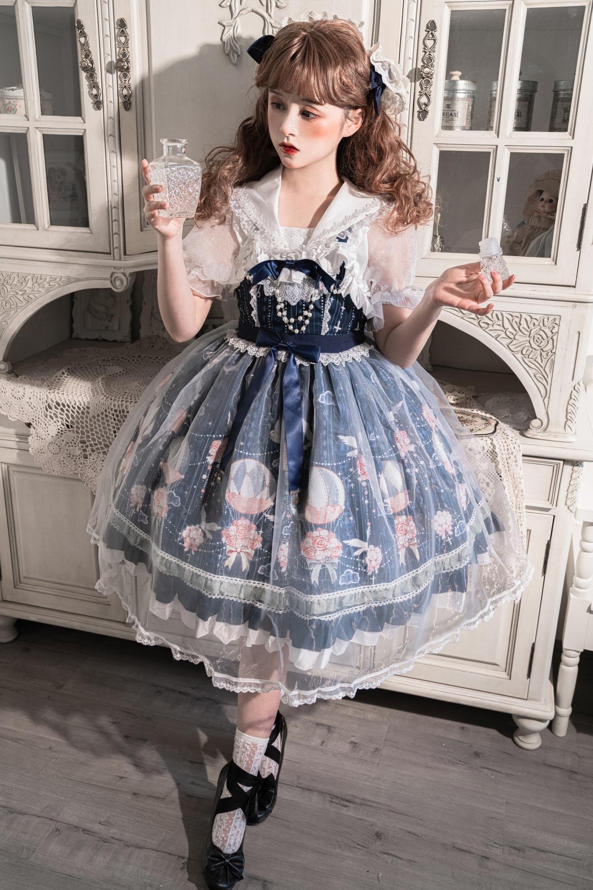 原创设计新款公主风甜美Lolita短袖长袖衬衫6211-阿里巴巴
