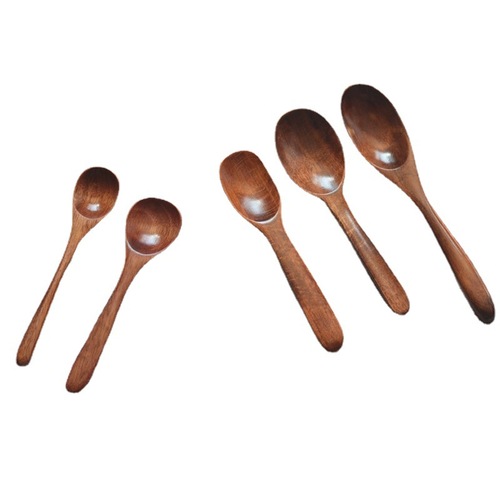 Creative wooden spoon small spoon with LOGO engraved Japanese style children's wooden spoon coffee spoon