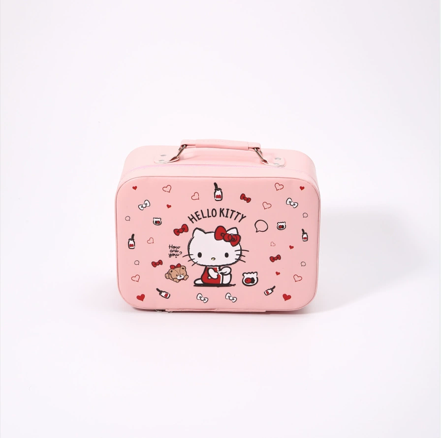 Handheld capacious cosmetic bag with down, custom-made