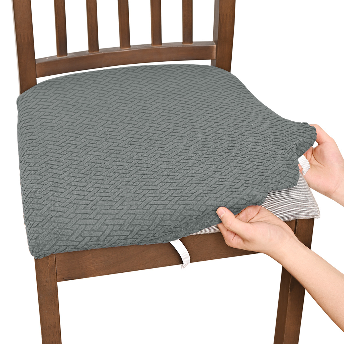 Funda de silla lista para usar de TEMU, dropshipping, funda elástica de seda de leche para banco, funda de taburete de venta caliente transfronteriza, funda de cojín para silla SHEIN