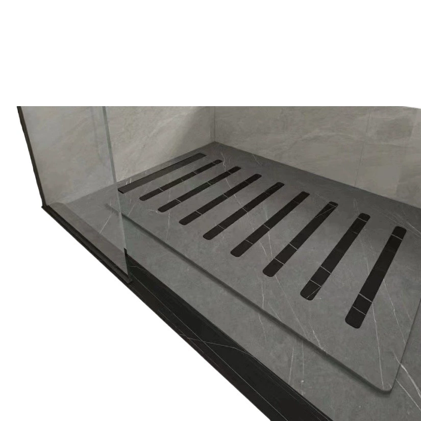 Душевая панель из сланца для ванной, встраиваемое основание для душевой ванной комнаты, мраморная ступенька с рифлением