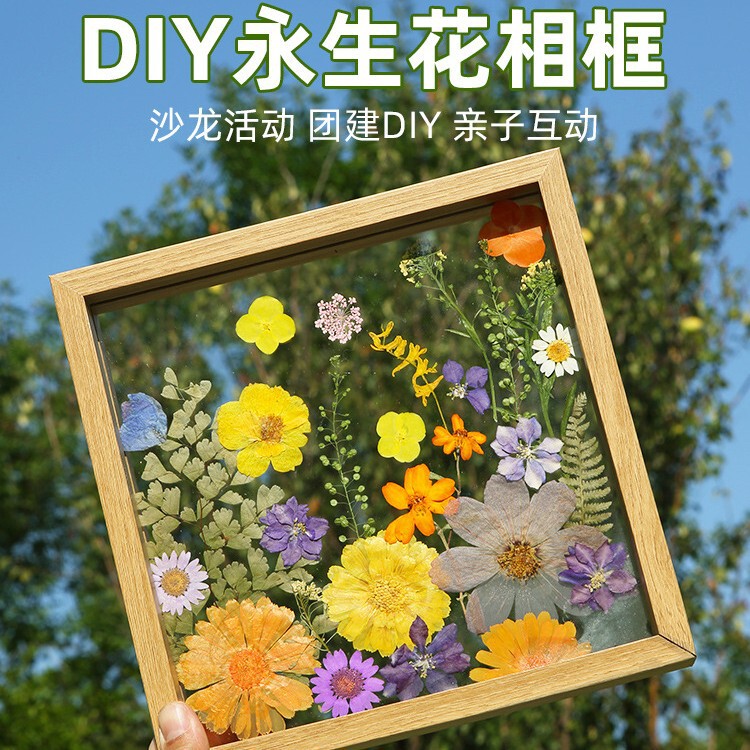 Dried Flower Embossed Photo Frame Acrylic Transparent Plastic Film Handmade DIY Material Plant Leaf Specimen Glass Frame