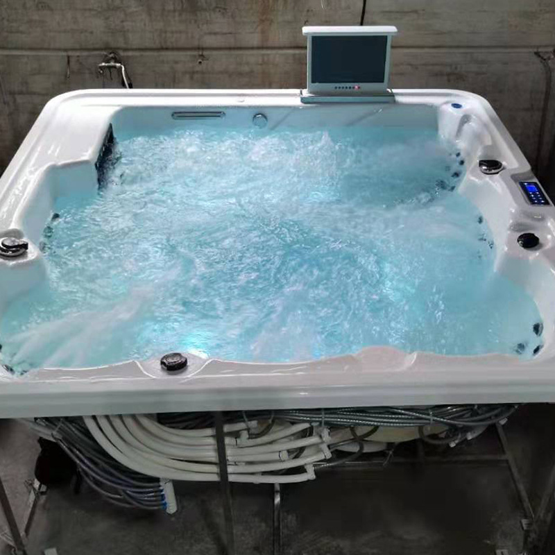 Acrílico piscina al aire libre jacuzzi masaje surf inteligente bañera termostática 6 personas spa spa spa piscina