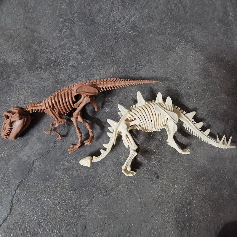 Аутентичная объемная игрушечная модель скелета динозавра-стегозавра (белый не в наличии)