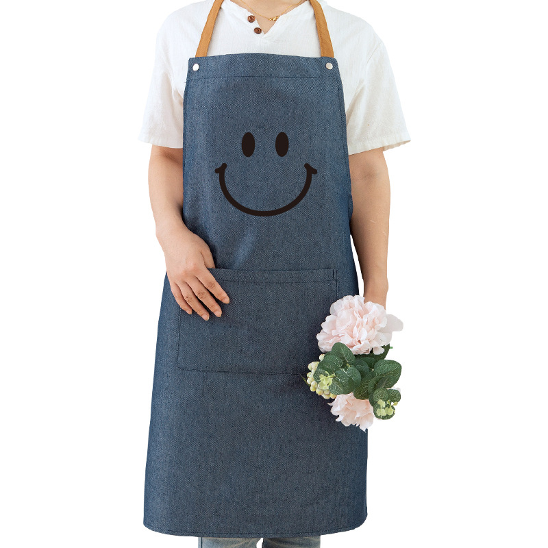 Delantal sin mangas cocina del hogar anti-incrustante y a prueba de aceite lindo estilo japonés coreano cocina Mono para adultos y mujeres ropa de trabajo de moda