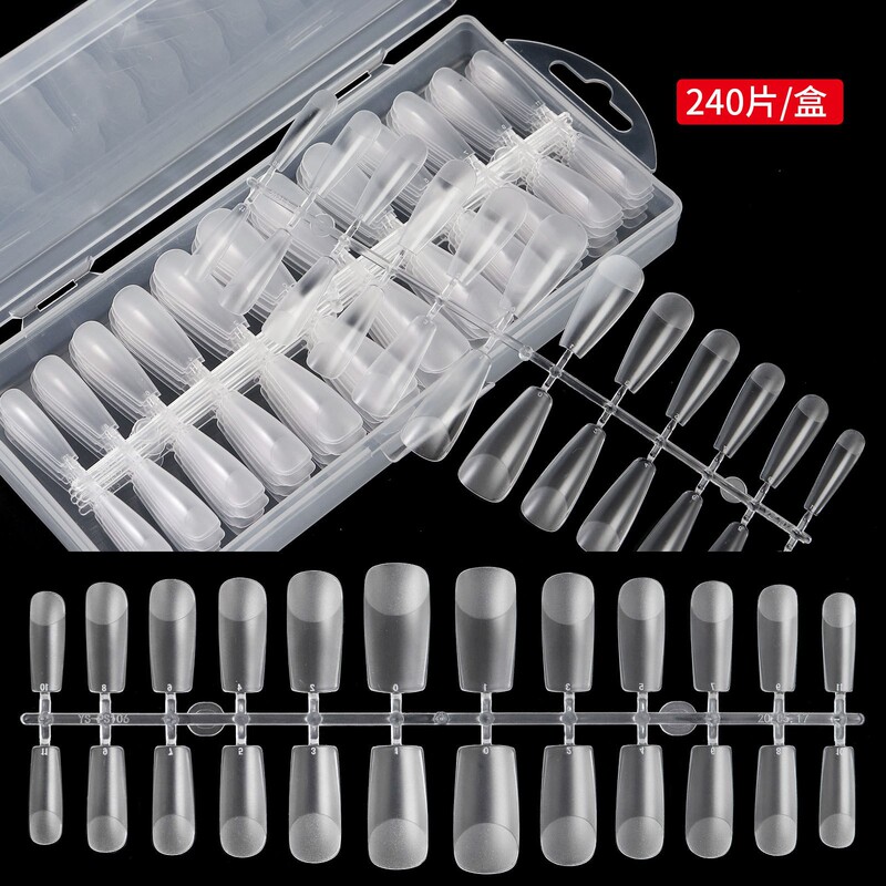 Full frosted seamless nail sheet transparent nail patch ultra-thin nail salon dedicated non-polished wearing nail factory direct sales
