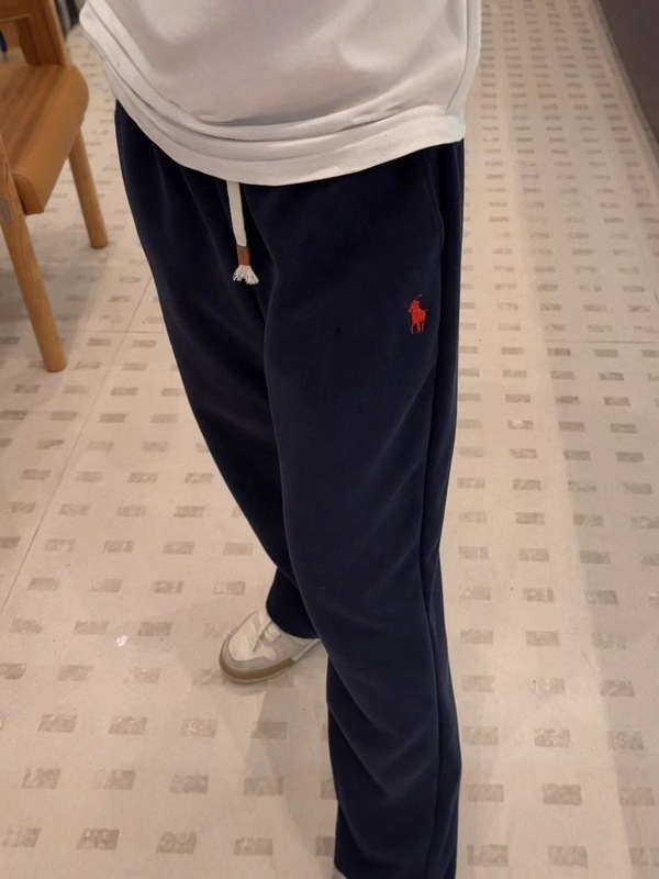 高品质RL拉夫小马标刺绣宽松直筒休闲长裤百搭显瘦运功裤卫裤简约|undefined