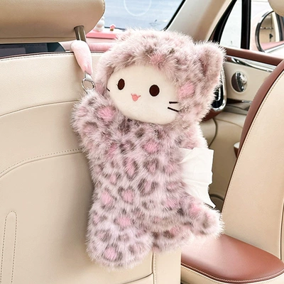 Creative Cartoon Cute Tissue Box Car tissue box/set - ly-hanging-golden-eagle-print-cat-pink-leopard