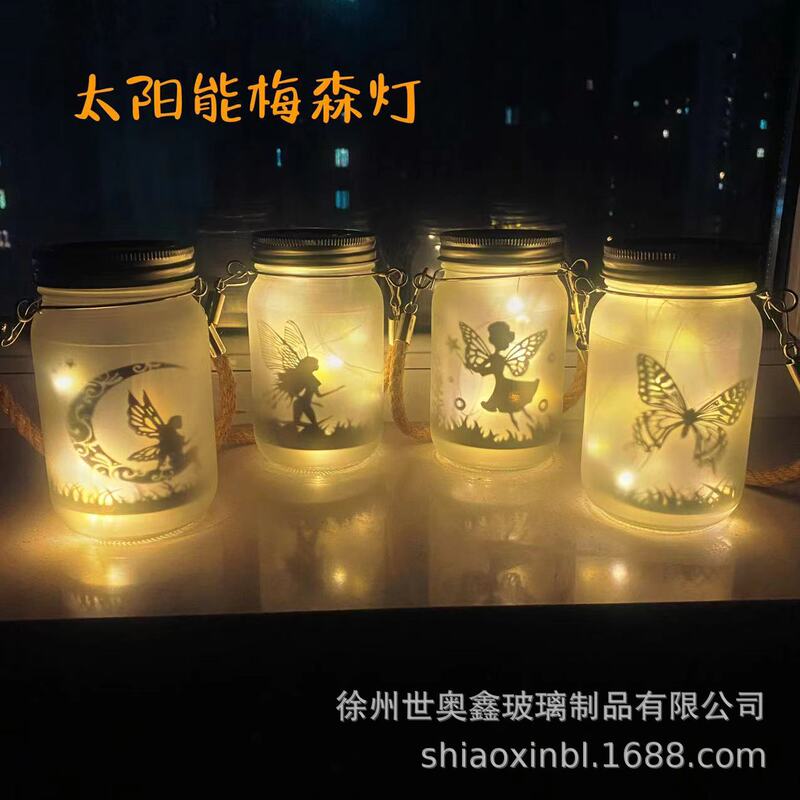 Solar Mason lamp elf lawn lamp garden balcony layout atmosphere lamp LED Elf tank Solar Mason lamp elf lawn lamp garden balcony layout atmosphere lamp LED Elf tank
