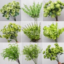婚庆仿真花森系绿植叶子婚庆花材配叶酒店花艺装饰插花吊顶假树叶