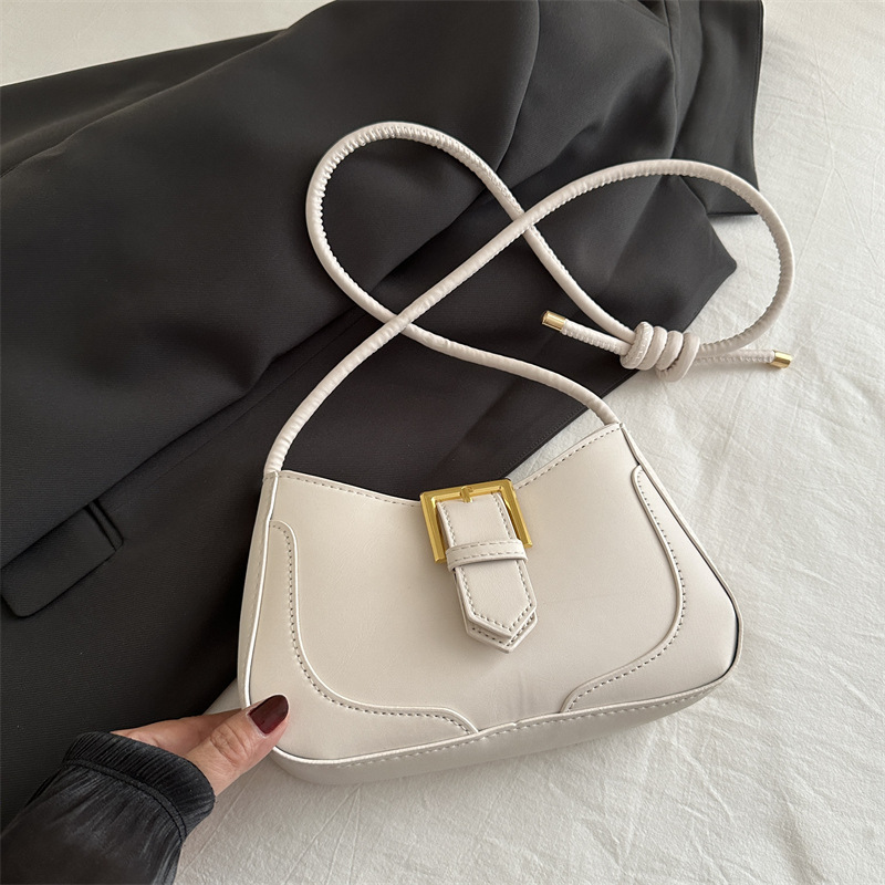 Bolso retro para axila para mujer 2024 nuevo estilo otoño e invierno bolso de mensajero de un solo hombro de todo fósforo diseño de nicho textura popular bolso femenino