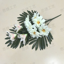 清明节扫墓仿真束装饰多色永生花摆放捧花祭祀菊花冬至祭拜绢花