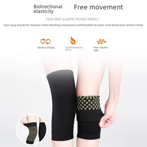Knitted knee warmers for warmth, suitable for old legs, hot compress for men and women, thick self-heating, summer cold prevention thin protective sleeve
