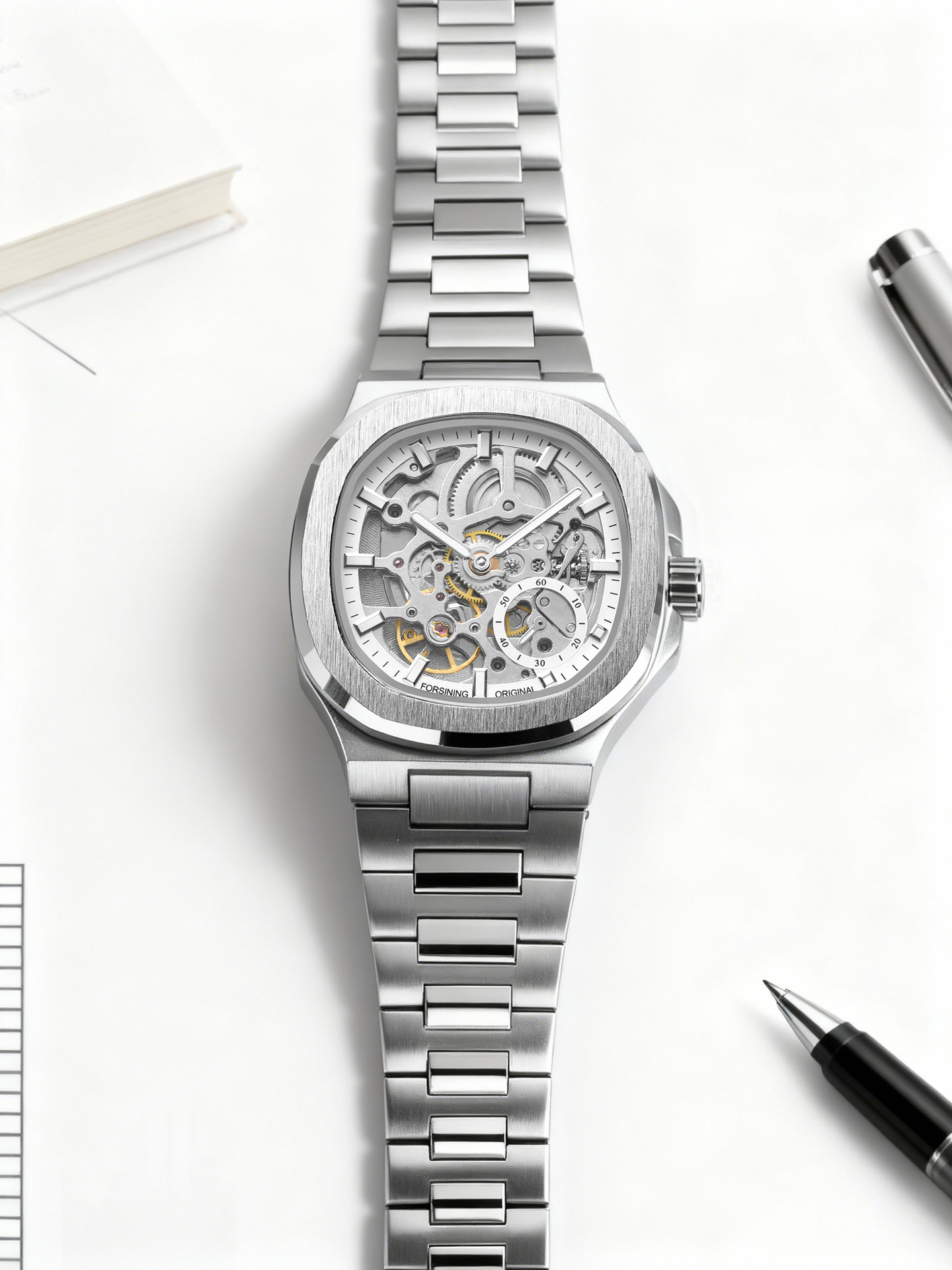 Men's Automatic Mechanical Watch European Style Hollow Design_voghion.com