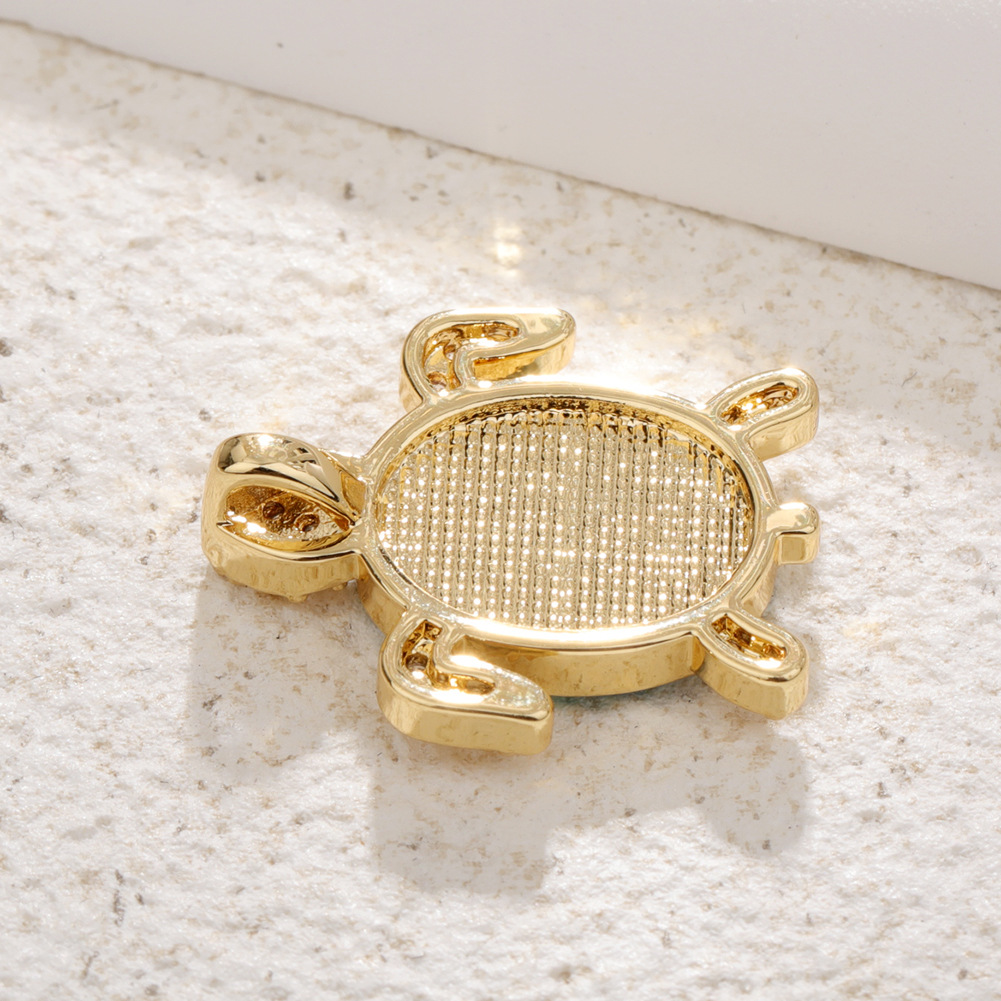 Simple Style, Classic Style Style 1 Piece Copper Zircon Tortoise Animal Sun Pendant DIY Jewelry Accessories Necklace