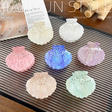 清新海洋贝壳抓夹亚克力点钻珍珠发夹高级感气质发饰时尚百搭头饰