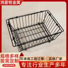 折叠篮金属筐桌面收纳便捷筐户外露营物品折叠网格网篮可打标多用