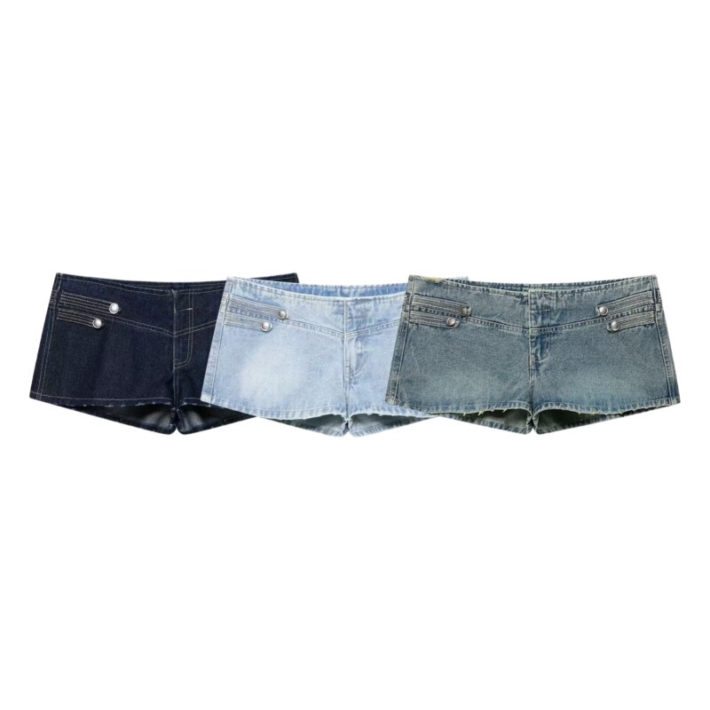 Za Women's Clothing 2026 Summer New Hot Girl Style Low-Waist Casual Mini Denim Shorts for Women 0695003 Za Women's Clothing 2026 Summer New Hot Girl Style Low-Waist Casual Mini Denim Shorts for Women 0695003