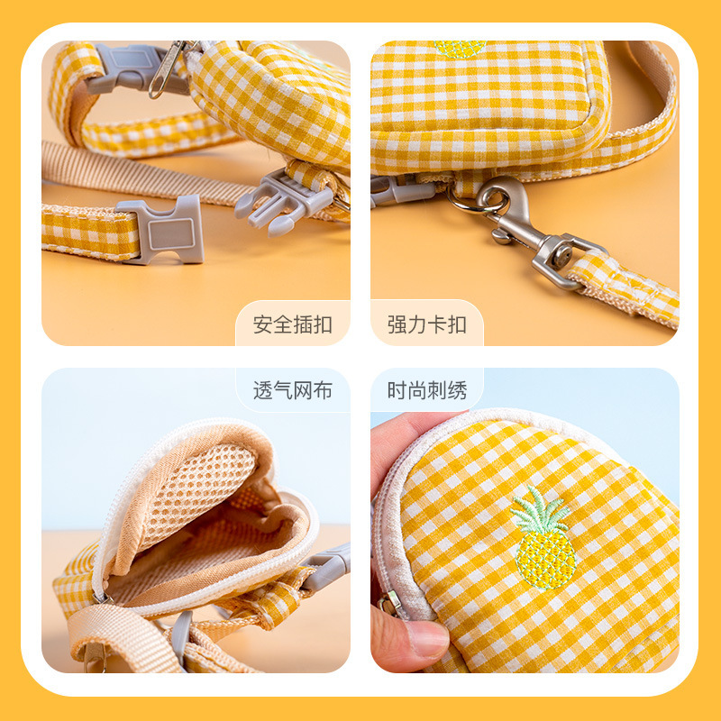 Suministros para mascotas nuevo estilo cuerda de tracción para gatos correa para el pecho en forma de I mochila anti-caída cuerda para gatos de viento de hadas ajustable