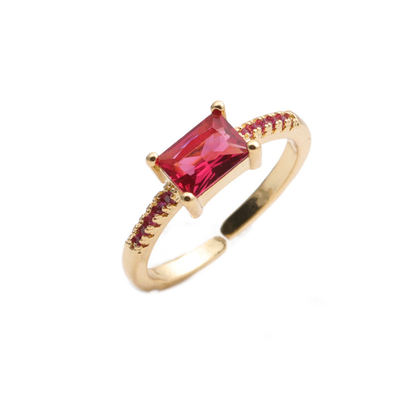 Retro Amethyst Citrine Geometric Ring display picture 4