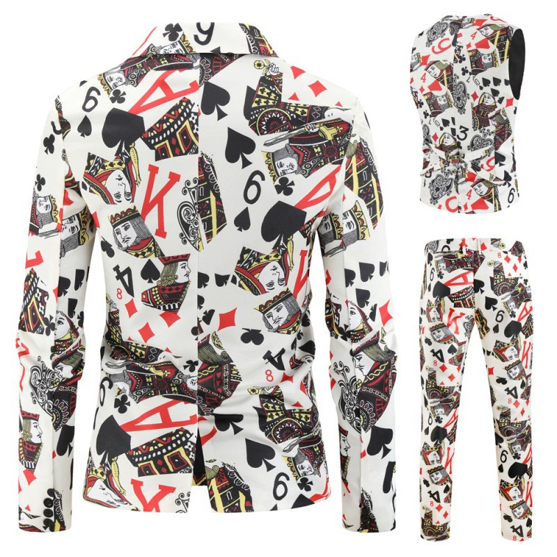 Autumn trend set for leisure, suit, jacket, 3 piece set, slim fit