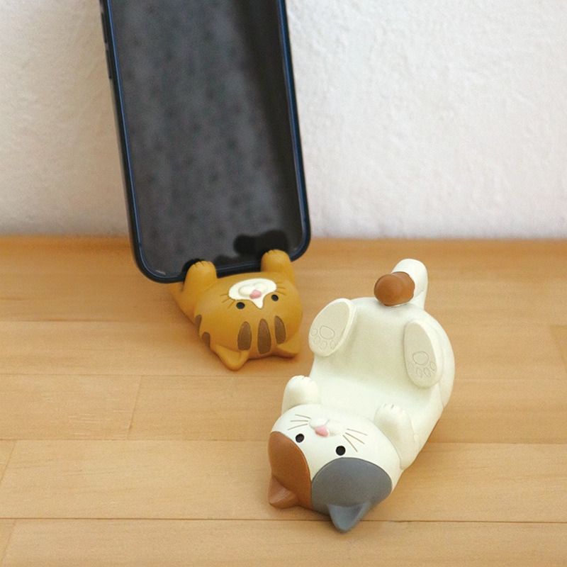 ZAKKA かわいい手作り装飾品 ins 猫メガネフレーム食料品ペンホルダー収納瓶携帯電話ホルダー小さな装飾品|undefined