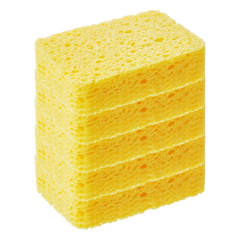 Esponja de Limpieza de Pulpa de Madera, Absorbente y Comprimida, para Cocina