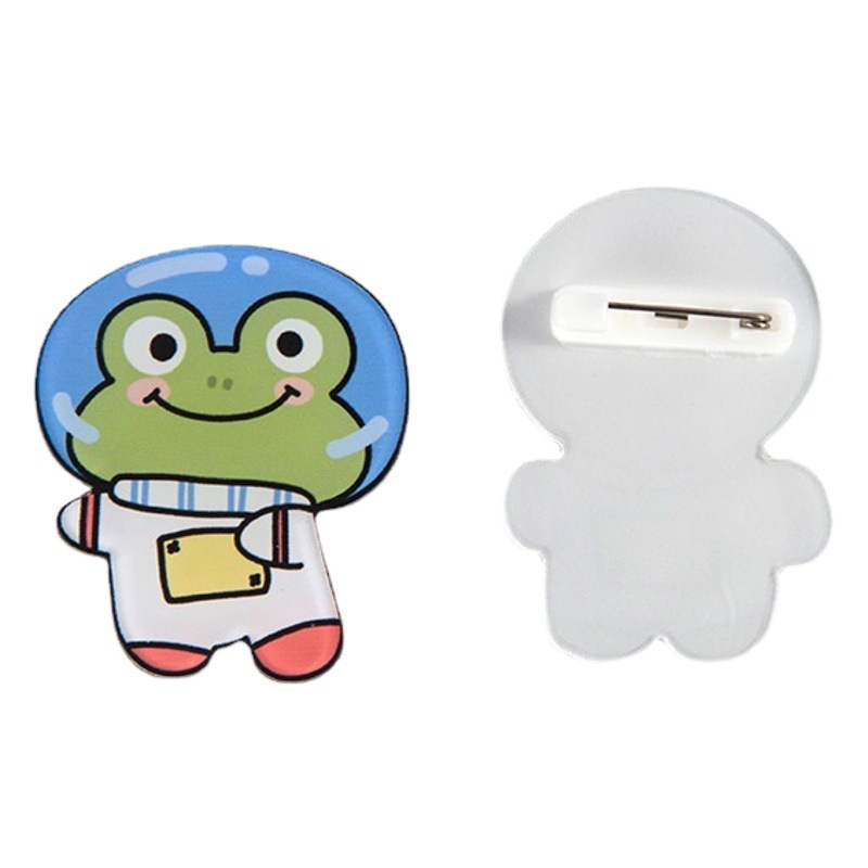 Nuevo japonés y coreano lindo dibujos animados pin broche de acrílico al por mayor astronauta insignia colgante pequeña joyería