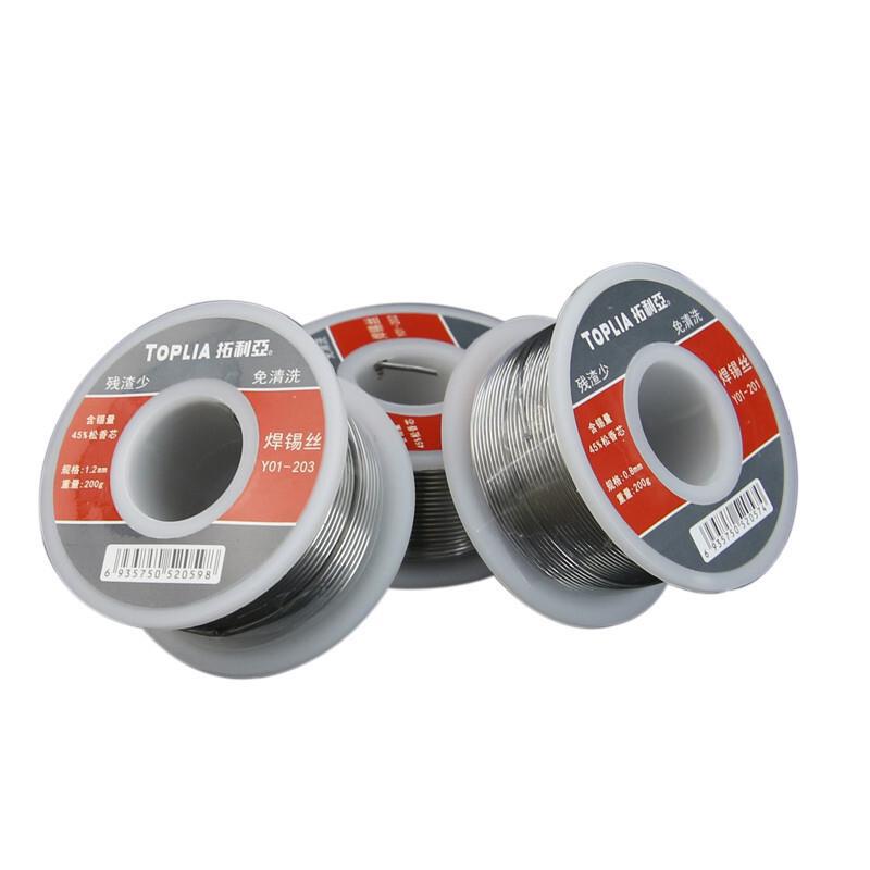 拓利亚（TOPLIA）Y01-202 带松香芯卷式焊锡丝1.0mm 高纯度 免清