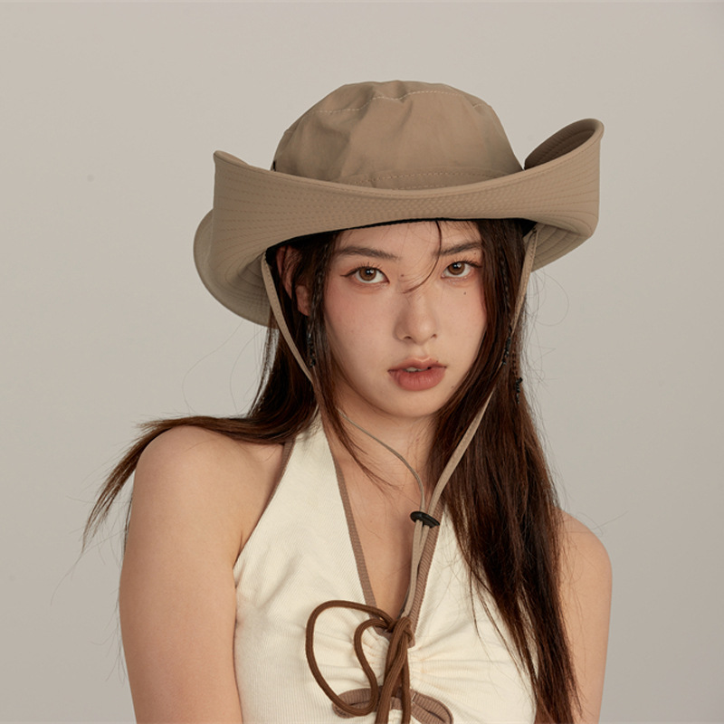 Women's Casual Simple Style Solid Color Wide Eaves Bucket Hat display picture 1