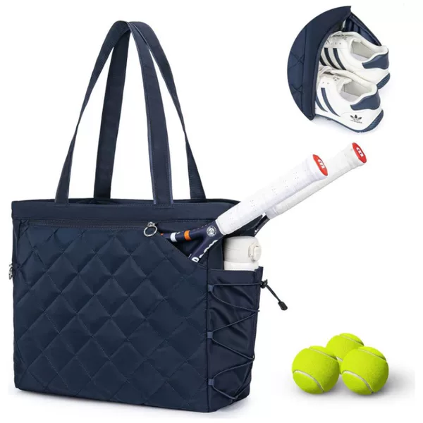 Ready-Made Cross-Border Tennis Handbag with Shoe Compartment Can Accommodate 2-4 Rackets, Waterproof and Lightweight, Can Be Used by Men and Women