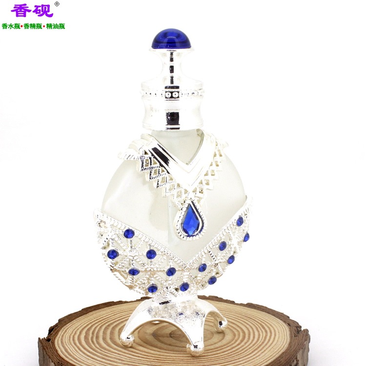 香砚定制10ml银色蓝珠少女瓶四脚香水瓶5.jpg