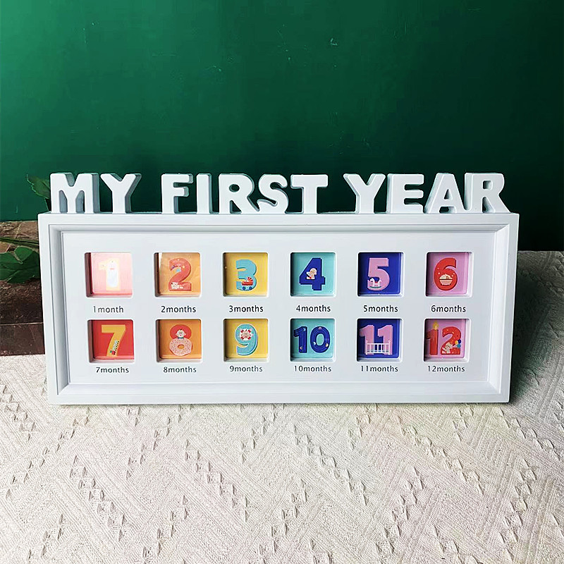 Baby Photo Frame December Table Photo Frame Cross-Border Supply Modern Simple Kidsren's Growth Record One-Year-Old Photo Frame Baby Photo Frame December Table Photo Frame Cross-Border Supply Modern Simple Kidsren's Growth Record One-Year-Old Photo Frame